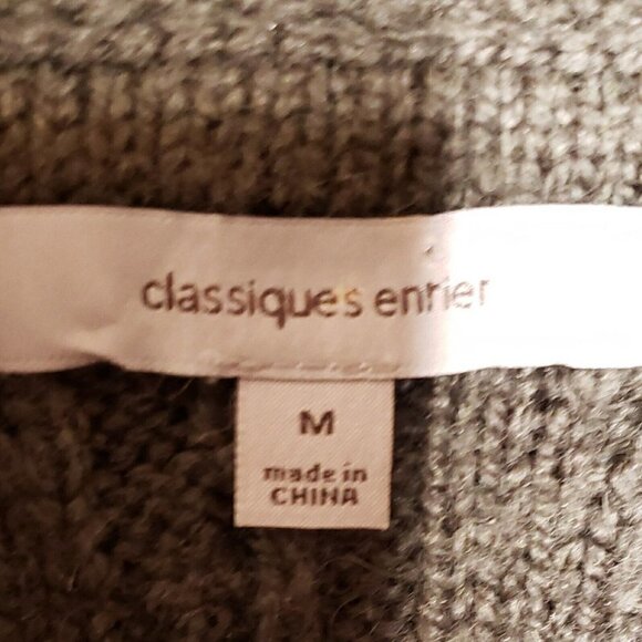Classiques Entier Wool Blend Dark Green Chunky Cardigan Medium - Picture 6 of 8